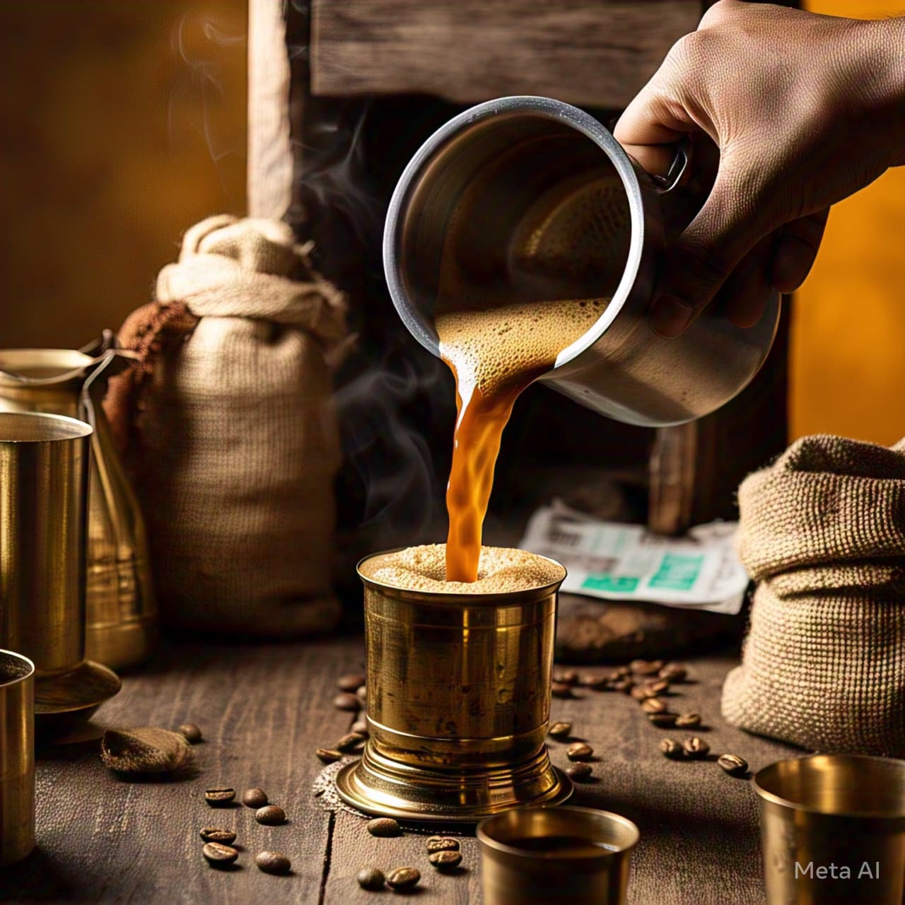 Traditional coffee preparation