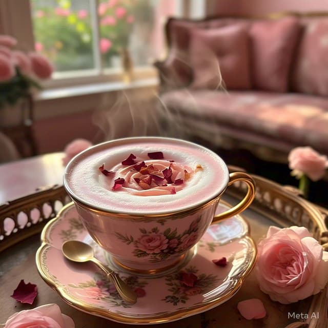 Rose Cardamom Latte